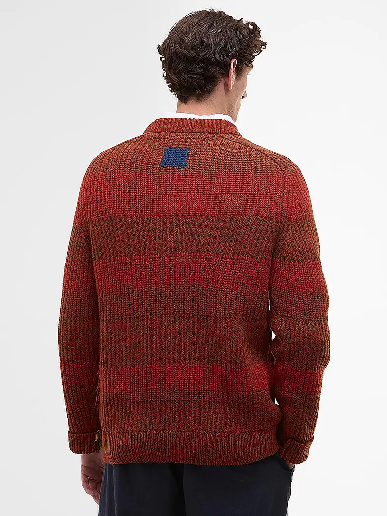 BARBOUR | Paul Smith loves Barbour Pullover Saddle Rundhalsausschnitt | Rot