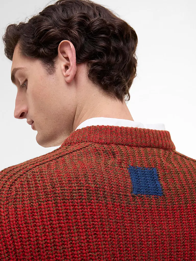 BARBOUR | Paul Smith loves Barbour Pullover Saddle Rundhalsausschnitt | Rot
