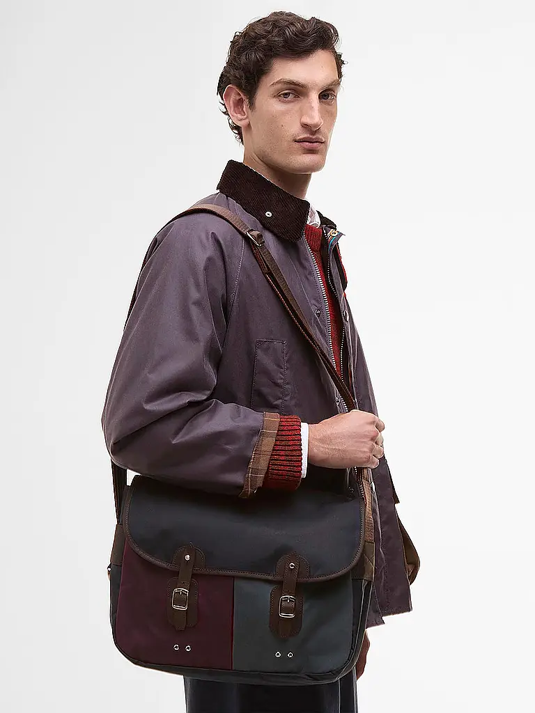 BARBOUR | Paul Smith loves Barbour Umhängetasche Wax Tarras | Blau