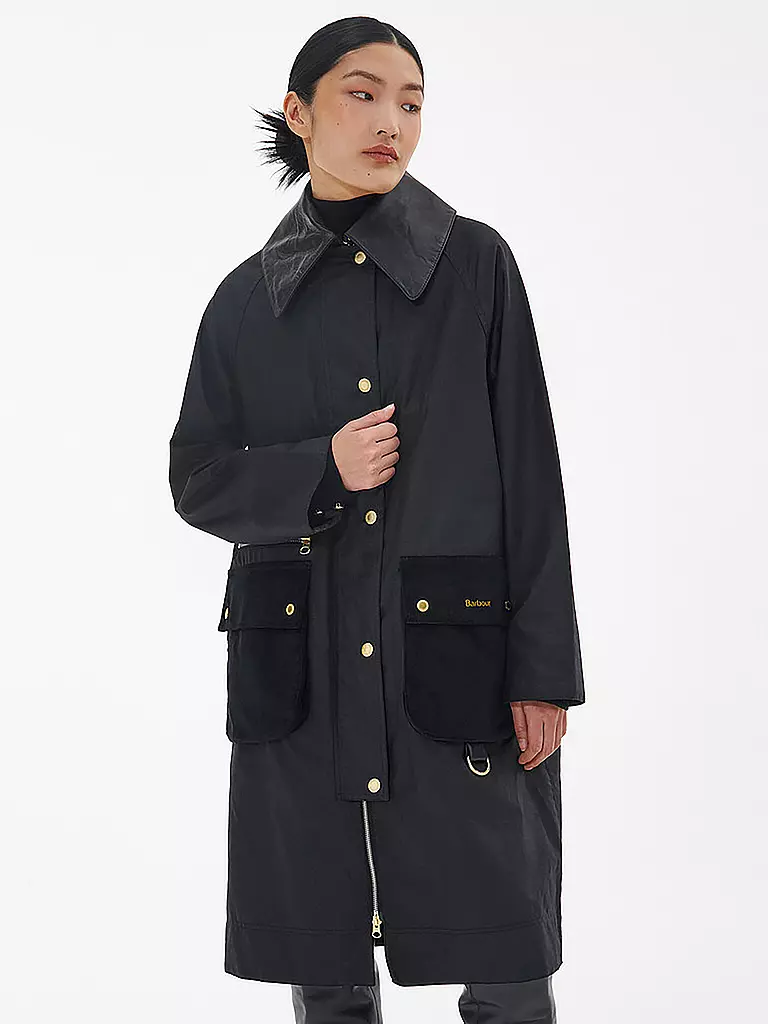 BARBOUR | Trenchcoat TOWNFIELD WAX | schwarz
