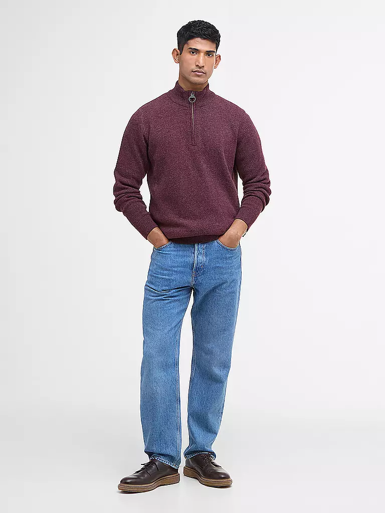 BARBOUR | Troyer Pullover HOLDIN  | dunkelrot