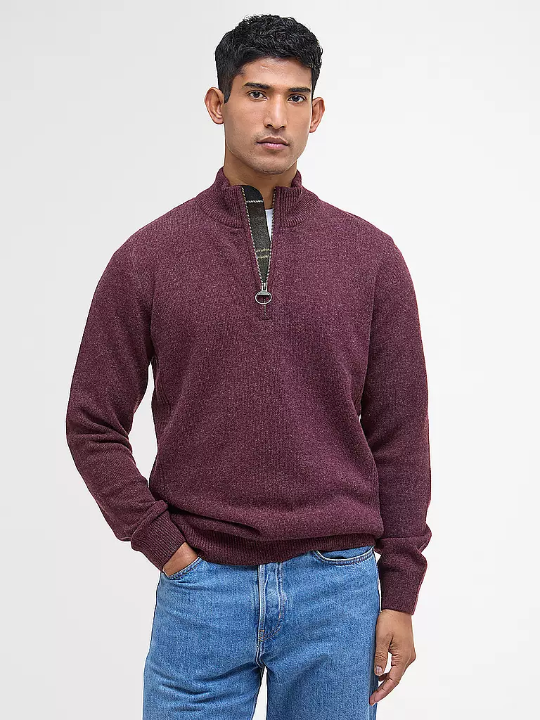 BARBOUR | Troyer Pullover HOLDIN  | dunkelrot