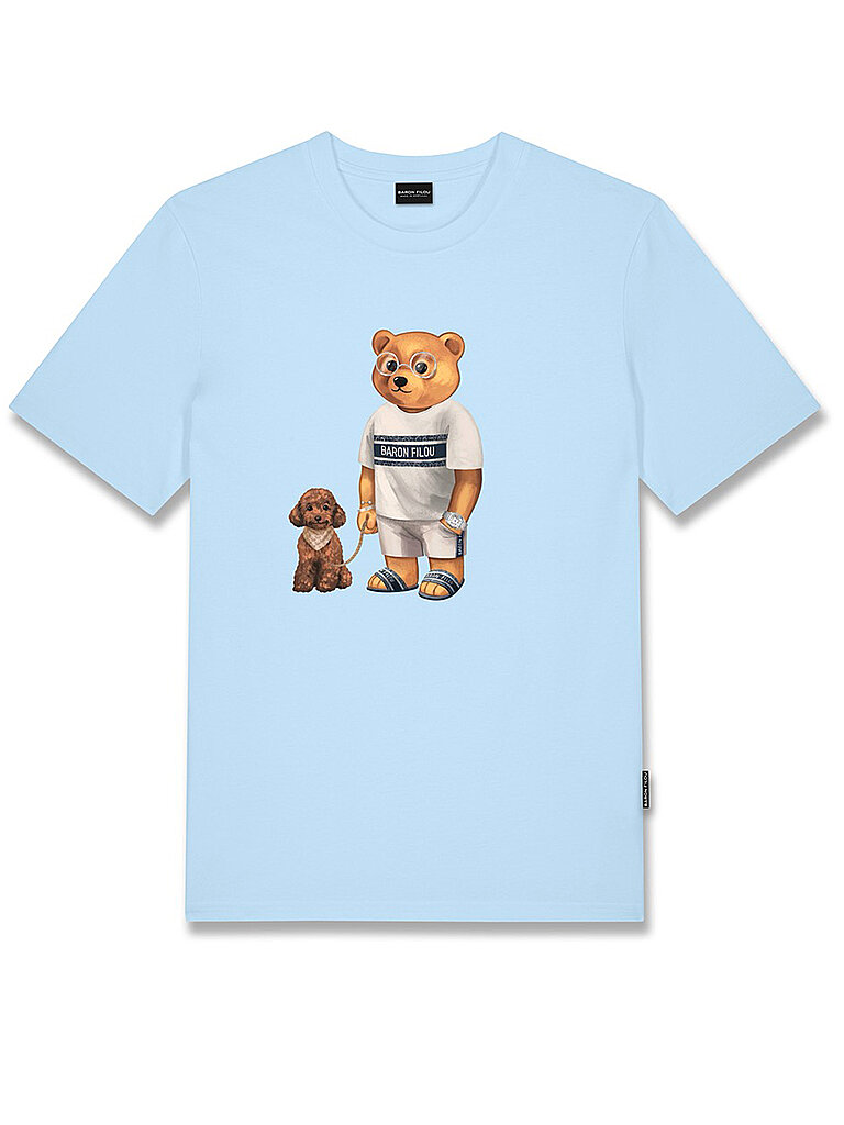 T-Shirt hellblau L herren