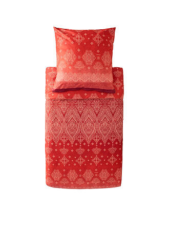 BASSETTI | Satin Bettwäsche 70x90cm / 140x220cm KERALA Bordeaux