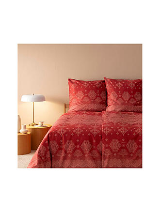 BASSETTI | Satin Bettwäsche 70x90cm / 140x220cm KERALA Bordeaux