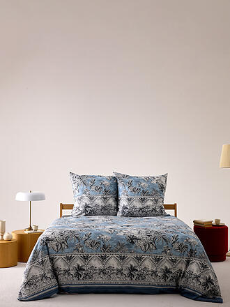 BASSETTI | Satin Bettwäsche BOBOLI 70x90cm/140x220cm Rauchblau 