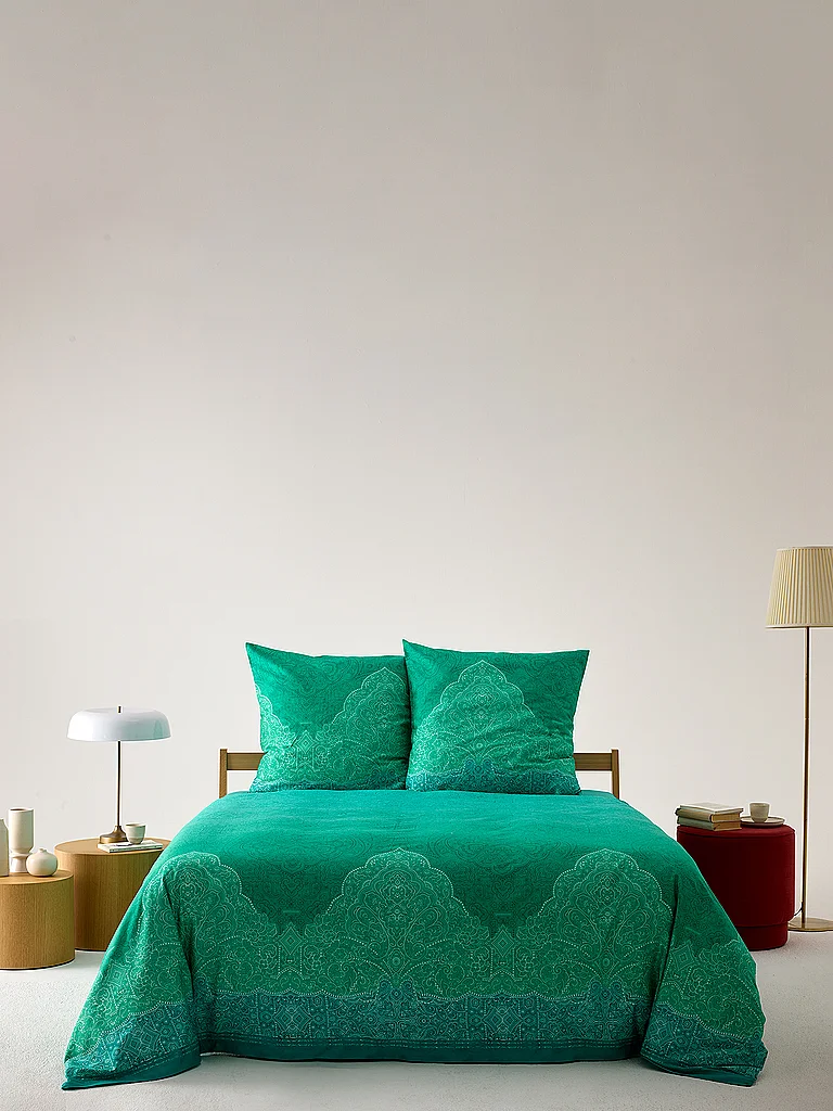 BASSETTI Linge de lit en satin DOLCEACQUA 70x90cm/140x200cm Vert vert foncé