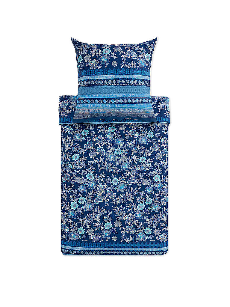 Satin Bettwäsche VARIGOTTI 70x90cm/140x200cm Blau dunkelblau baby