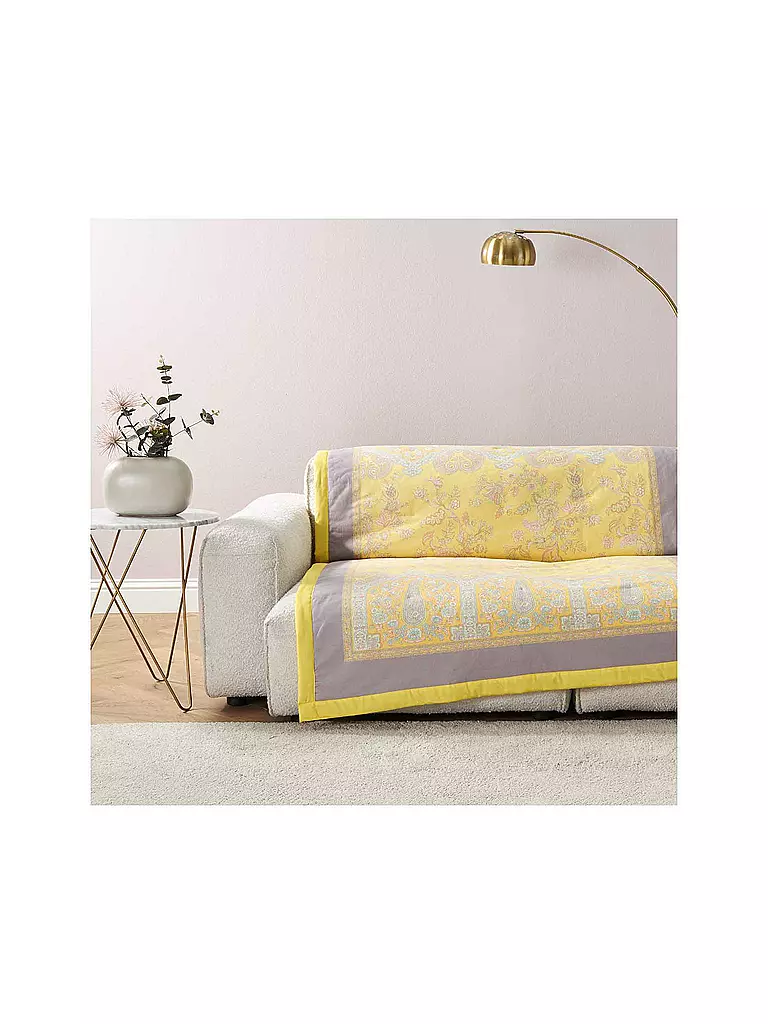BASSETTI | Plaid INDIAN ROSES 135x190cm Gelb | mint