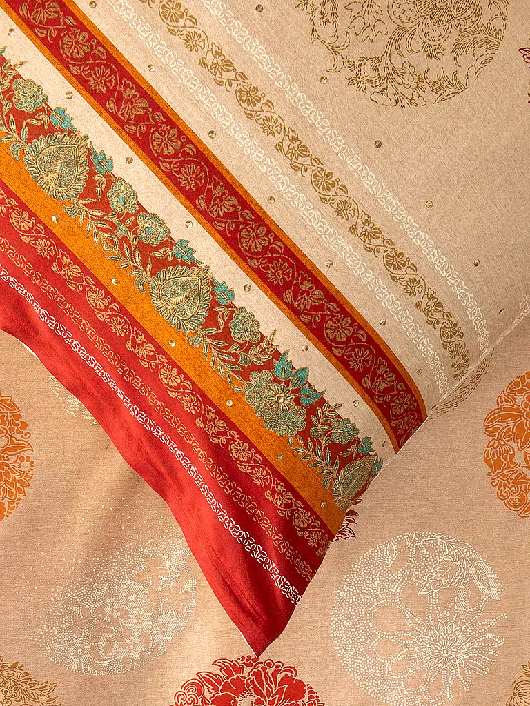 BASSETTI | Satin Bettwäsche  70x90cm / 140x200cm FLORENCE Rot | dunkelrot