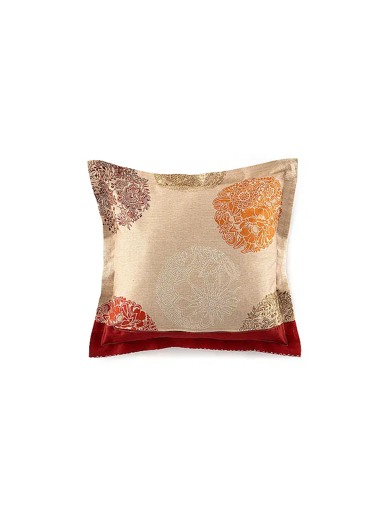 BASSETTI | Satin Bettwäsche  70x90cm / 140x200cm FLORENCE Rot | dunkelrot
