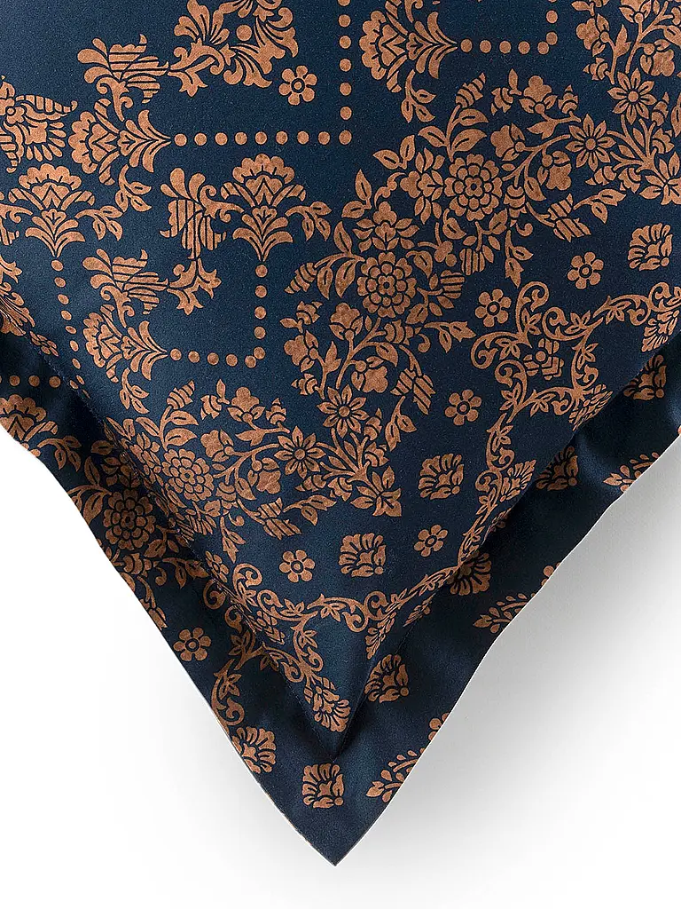 BASSETTI | Satin Bettwäsche  70x90cm / 140x200cm GOLD DECOR Blau | 