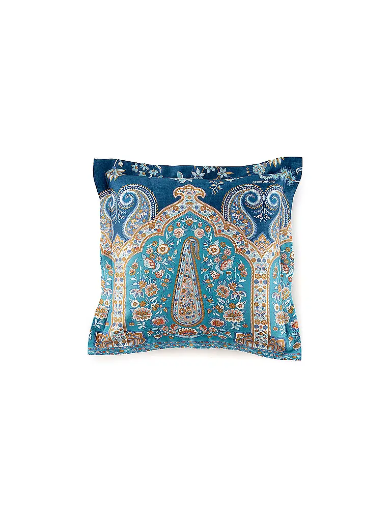 BASSETTI | Satin Bettwäsche  70x90cm / 140x200cm INDIAN ROSES Blau | 