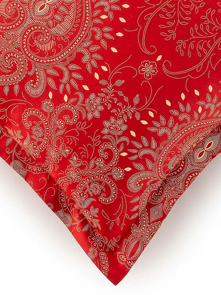 BASSETTI | Satin Bettwäsche  70x90cm / 140x200cm MONNALISA Rot | dunkelrot