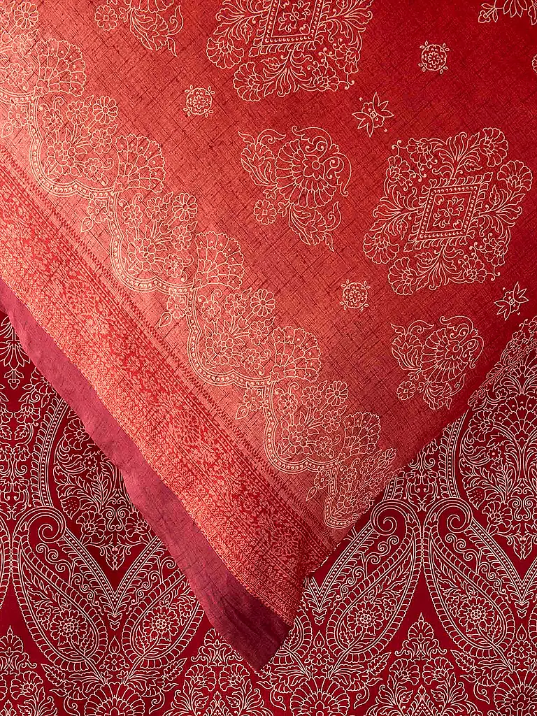 BASSETTI | Satin Bettwäsche 2x70x90cm/  200x200cm KERALA Bordeaux | 