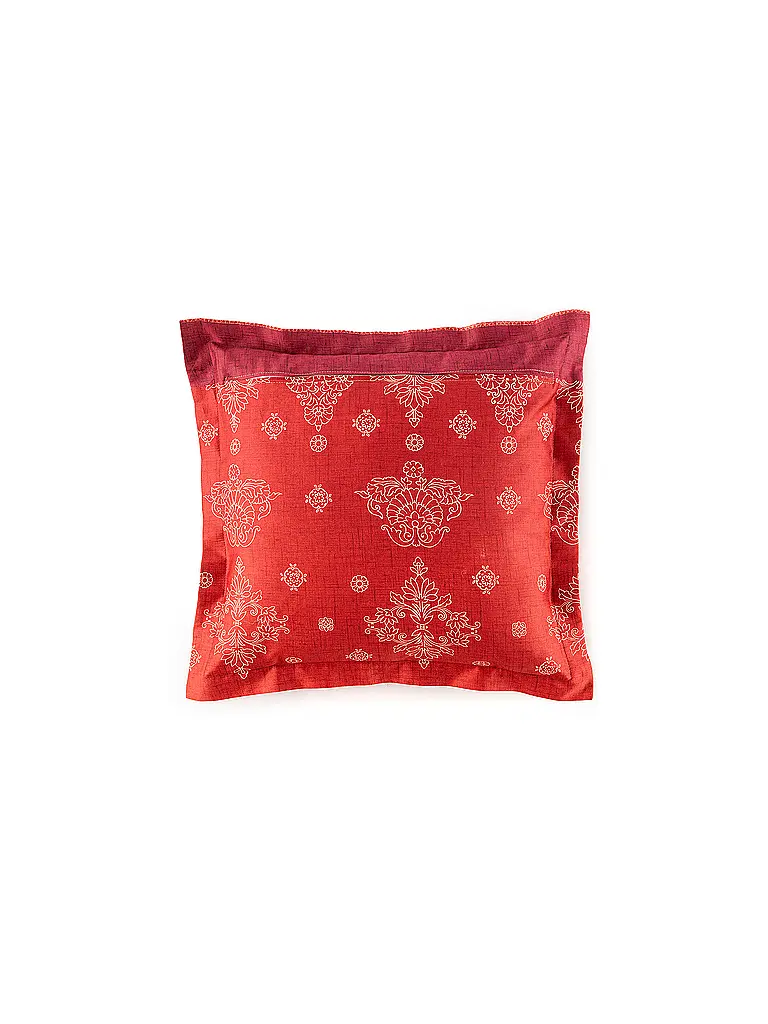 BASSETTI | Satin Bettwäsche 70x90cm / 140x200cm KERALA Bordeaux | 