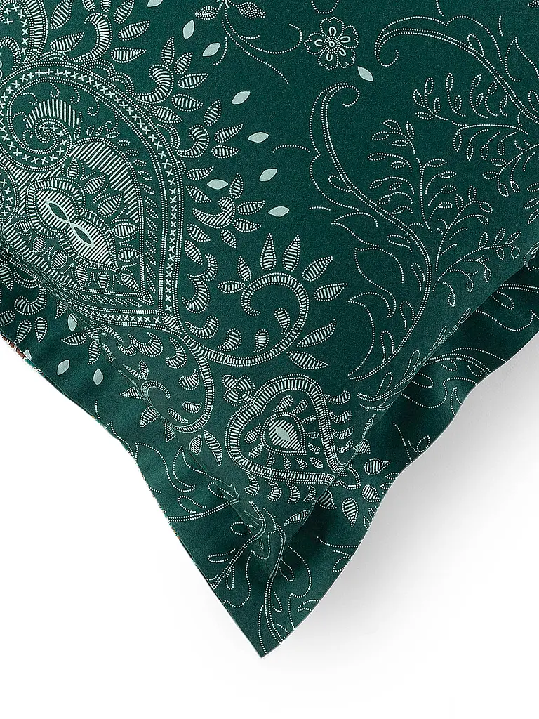 BASSETTI | Satin Bettwäsche 70x90cm / 140x220cm MONNALISA  Gruen | dunkelgrün