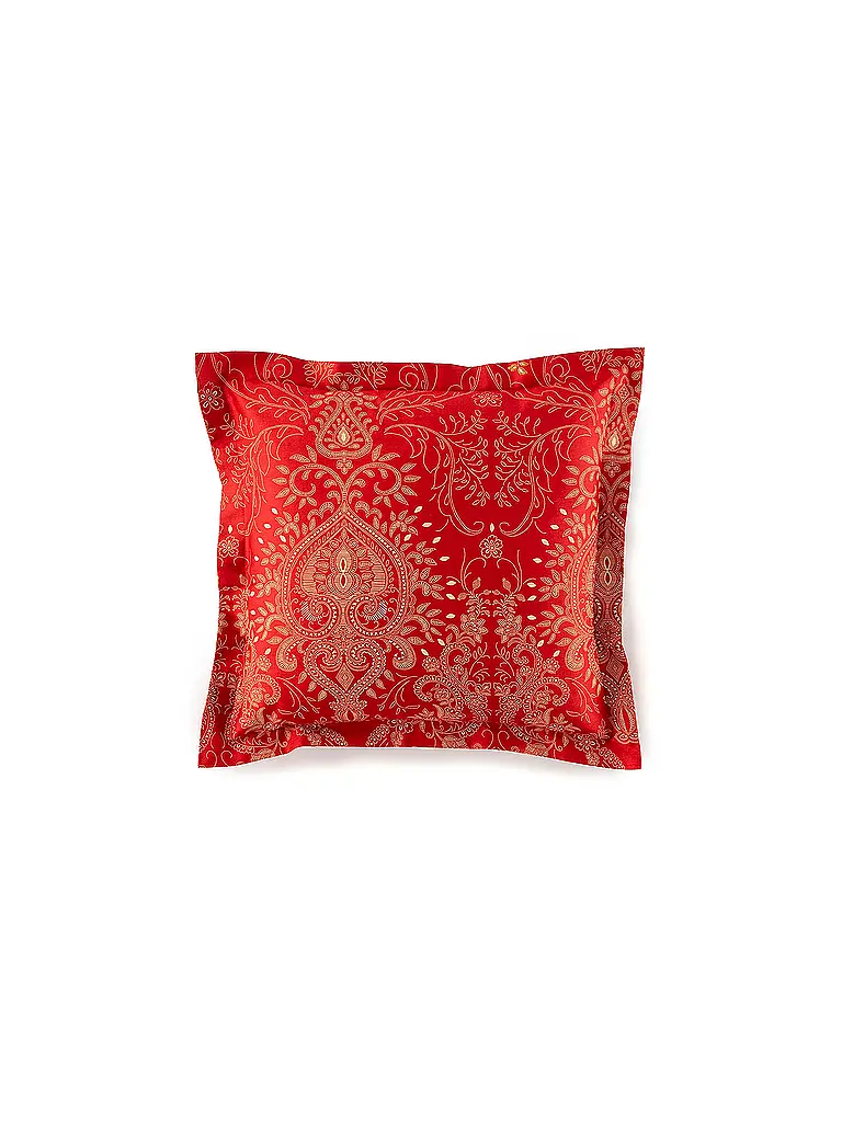 BASSETTI | Satin Bettwäsche 70x90cm / 140x220cm MONNALISA  Rot | dunkelrot