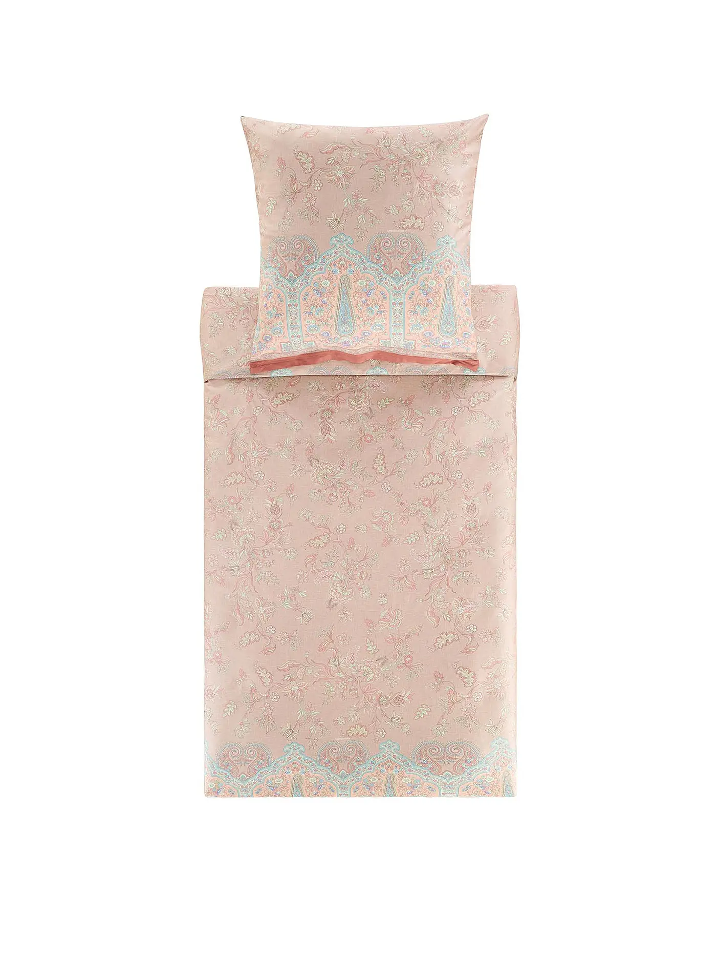 BASSETTI | Satin Bettwäsche INDIAN ROSES 70x90cm/140x200cm Beige | beige