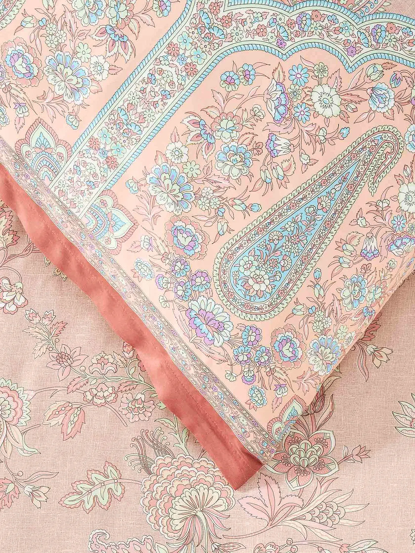 BASSETTI | Satin Bettwäsche INDIAN ROSES 70x90cm/140x200cm Beige | beige