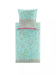 BASSETTI | Satin Bettwäsche INDIAN ROSES 70x90cm/140x200cm Mint  | mint