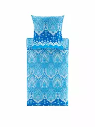 BASSETTI | Satin Bettwäsche ISOLABELLA 70x90cm/140x200cm Orange | blau