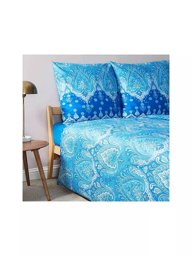 BASSETTI | Satin Bettwäsche ISOLABELLA 70x90cm/140x200cm Blau | blau