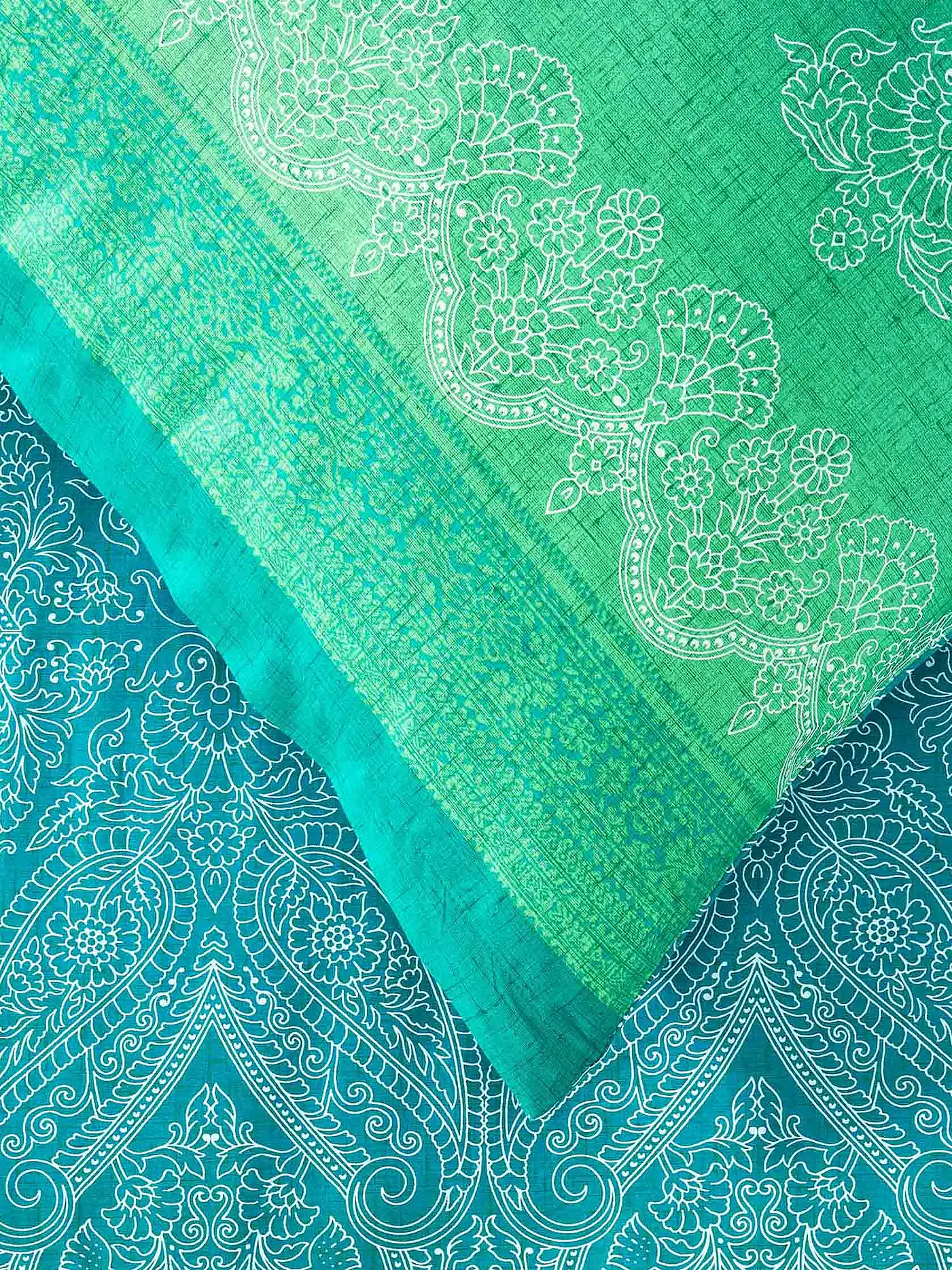 BASSETTI | Satin Bettwäsche KERALA 2x 70x90cm / 200x200cm Gruen | grün
