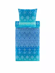 BASSETTI | Satin Bettwäsche KERALA 70x90cm/140x200cm Blau | blau