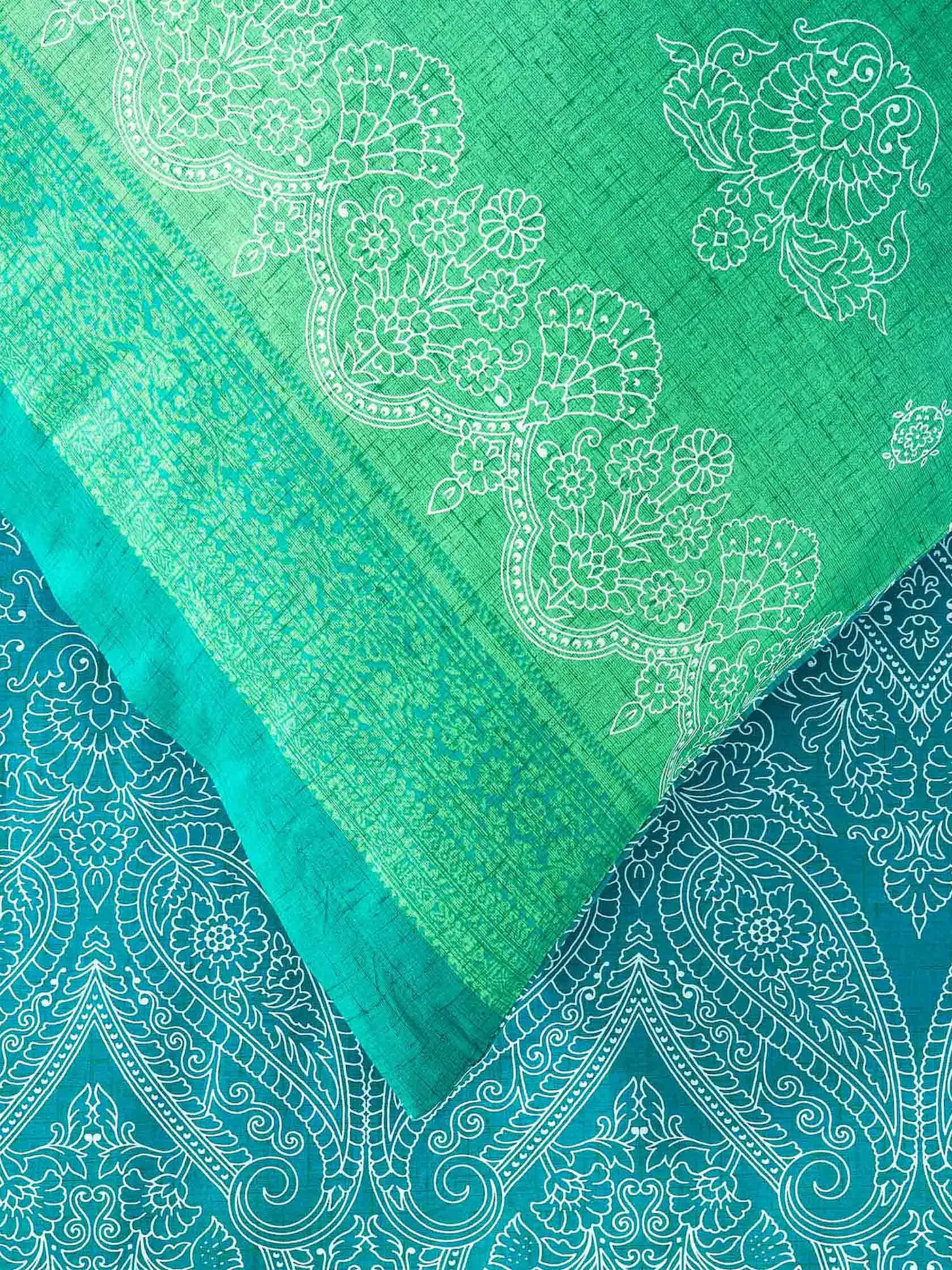 BASSETTI | Satin Bettwäsche KERALA 70x90cm/140x200cm Gruen | grün