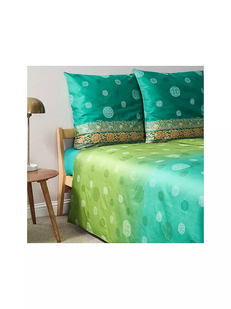 BASSETTI | Satin Bettwäsche PALLAVICINO 70x90cm/140x200cm Gruen | grün