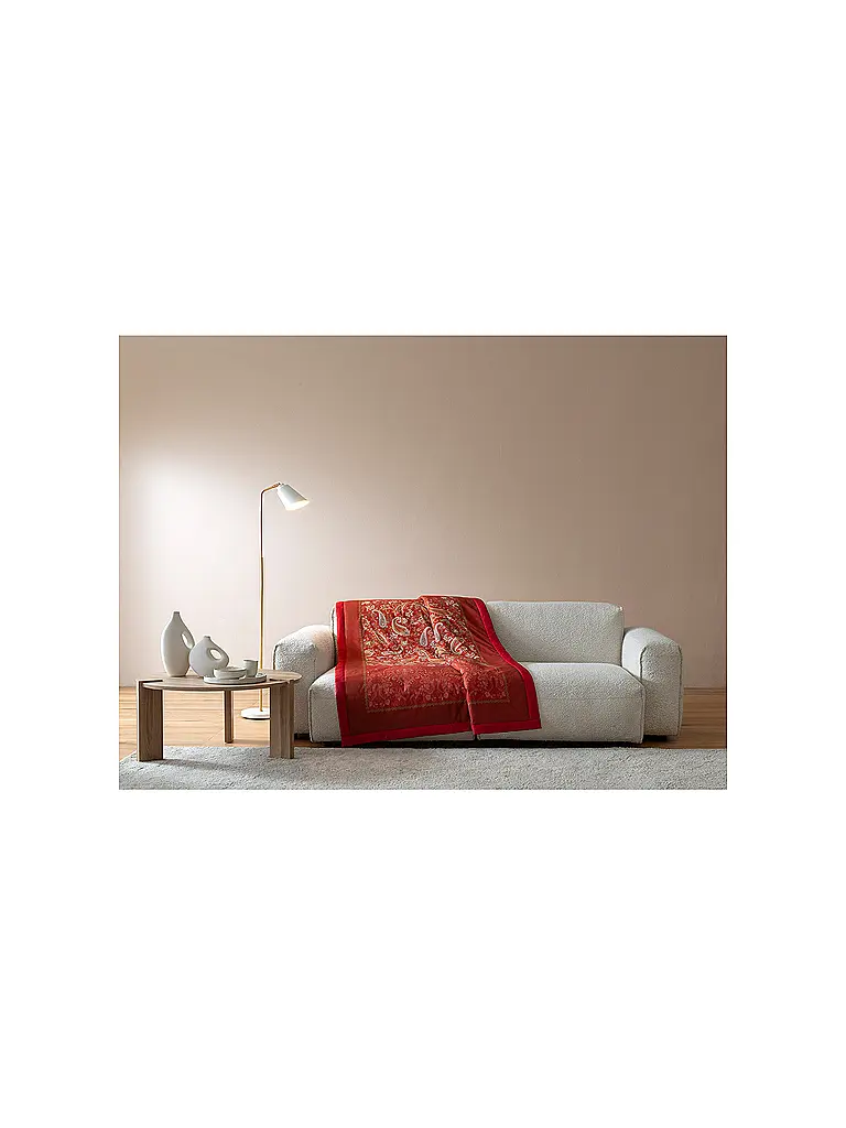 BASSETTI | Tagesdecke - Plaid 135x190cm MONNALISA Rot | dunkelrot