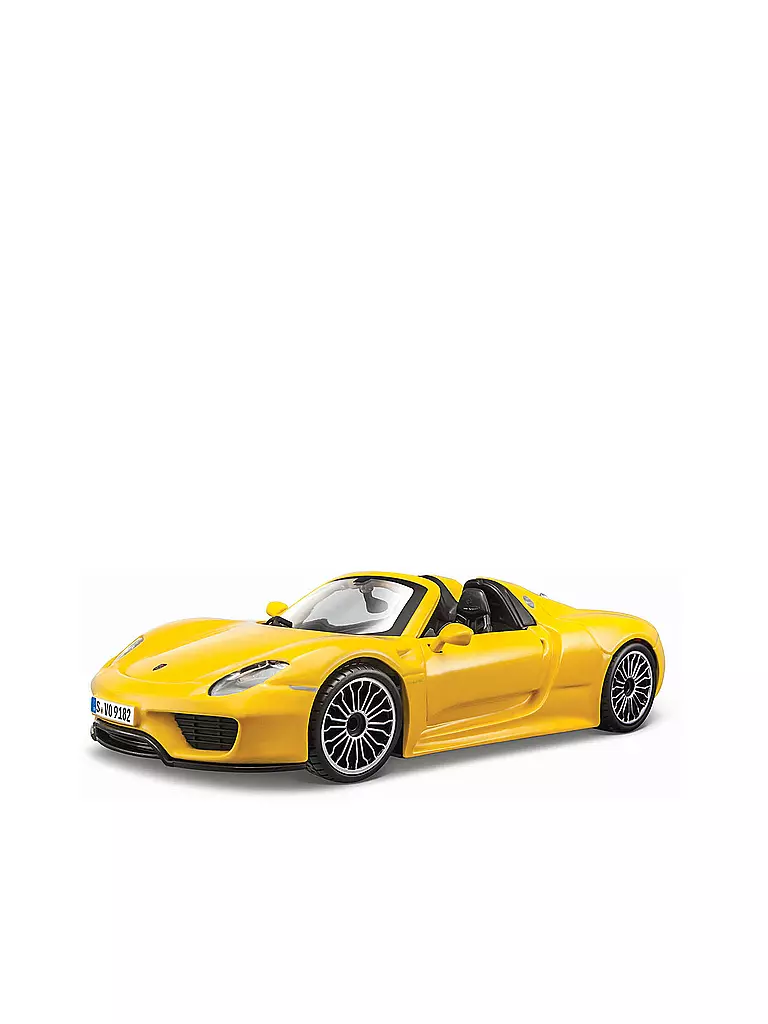 BBURAGO | Modellfahrzeug - 1:24 Porsche 918 Spyder | gelb