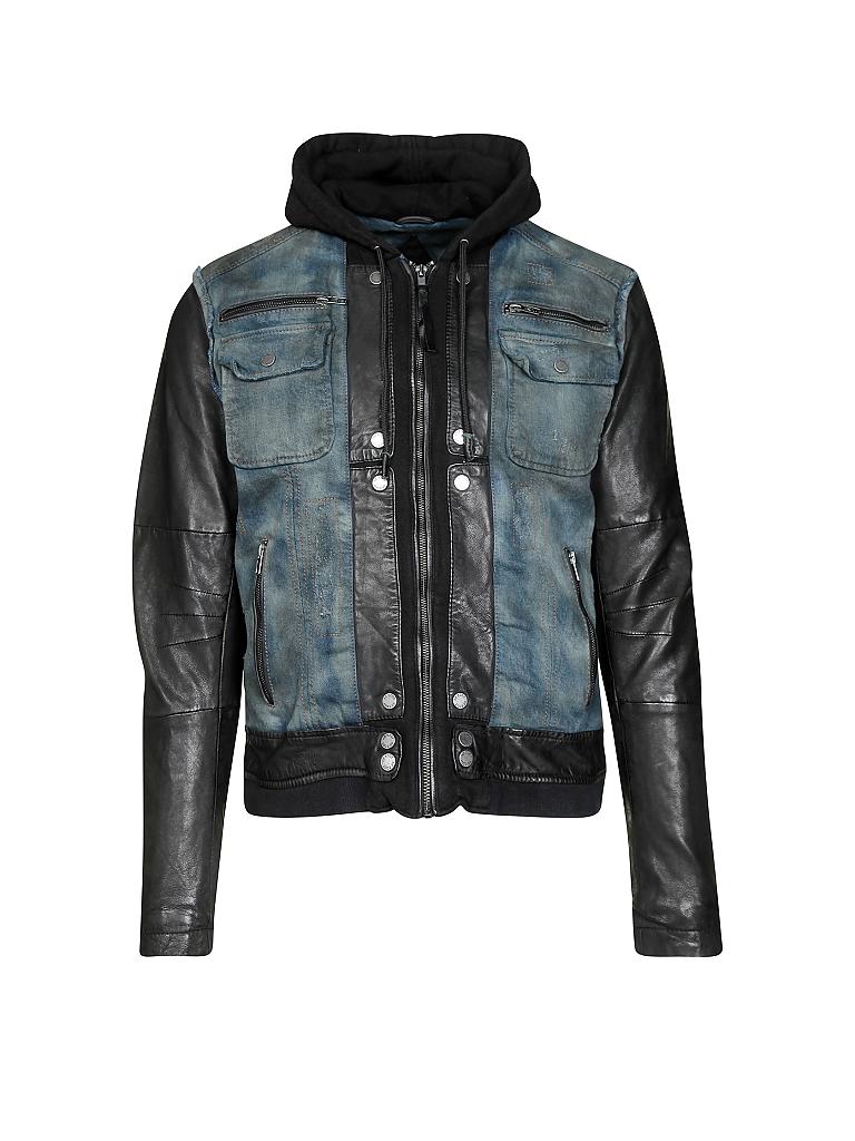 BE-EDGY | Jeansjacke mit Lederdetails "Max" | 