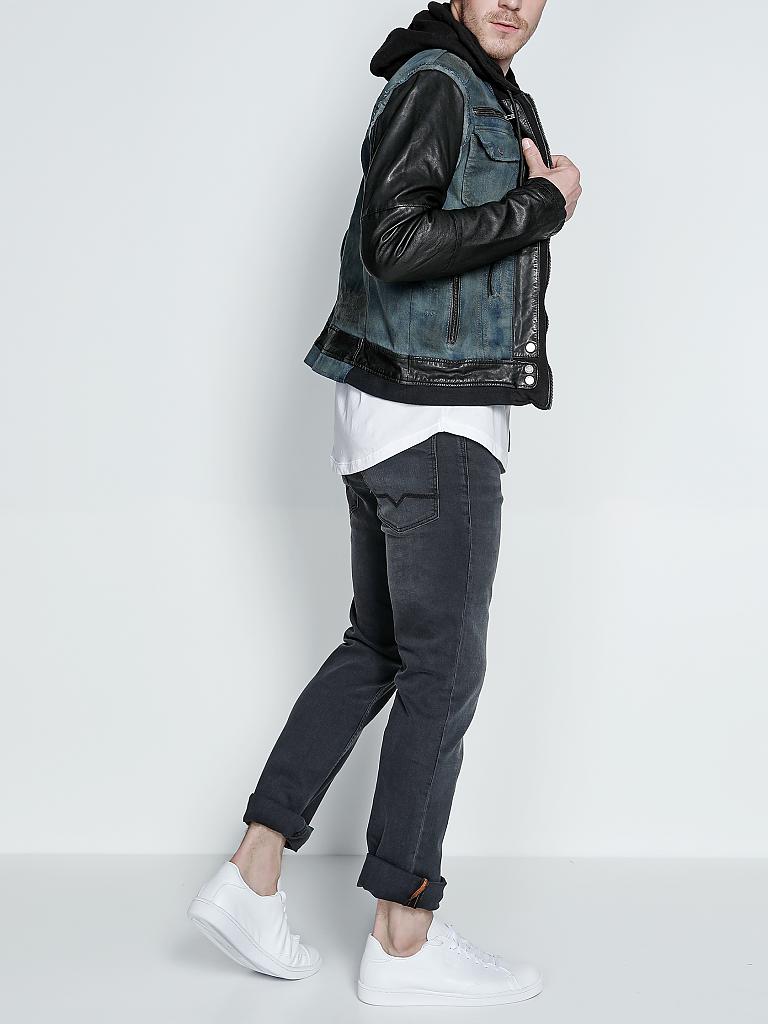 BE-EDGY | Jeansjacke mit Lederdetails "Max" | 