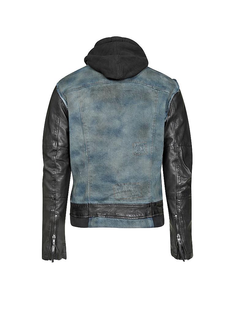 BE-EDGY | Jeansjacke mit Lederdetails "Max" | 