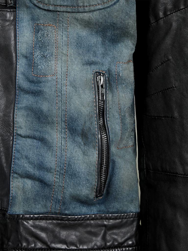 BE-EDGY | Jeansjacke mit Lederdetails "Max" | 
