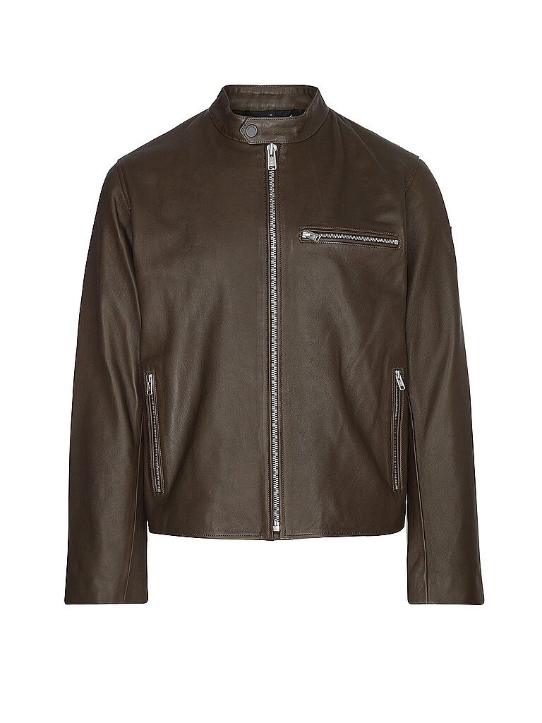 BELSTAFF Lederjacke TRACK olive | M