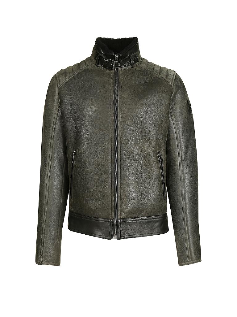 BELSTAFF | Lammfelljacke - Lammleder "Westlake" | olive