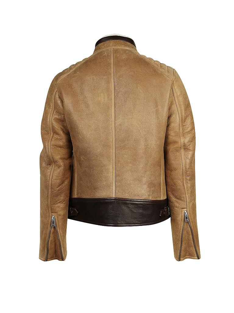 BELSTAFF | Lederjacke - Lammfelljacke "Vestlake" | beige