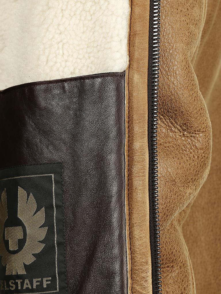 BELSTAFF | Lederjacke - Lammfelljacke "Vestlake" | beige