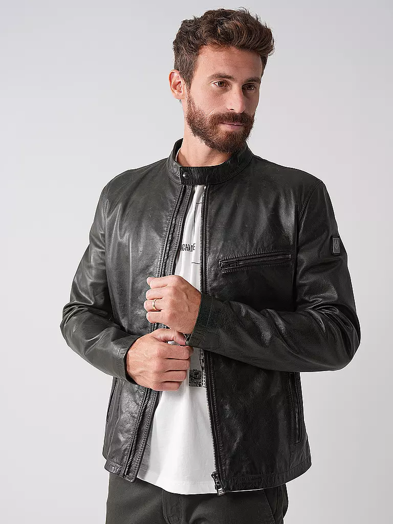 BELSTAFF | Lederjacke LEGACY PEARSON | dunkelgrün