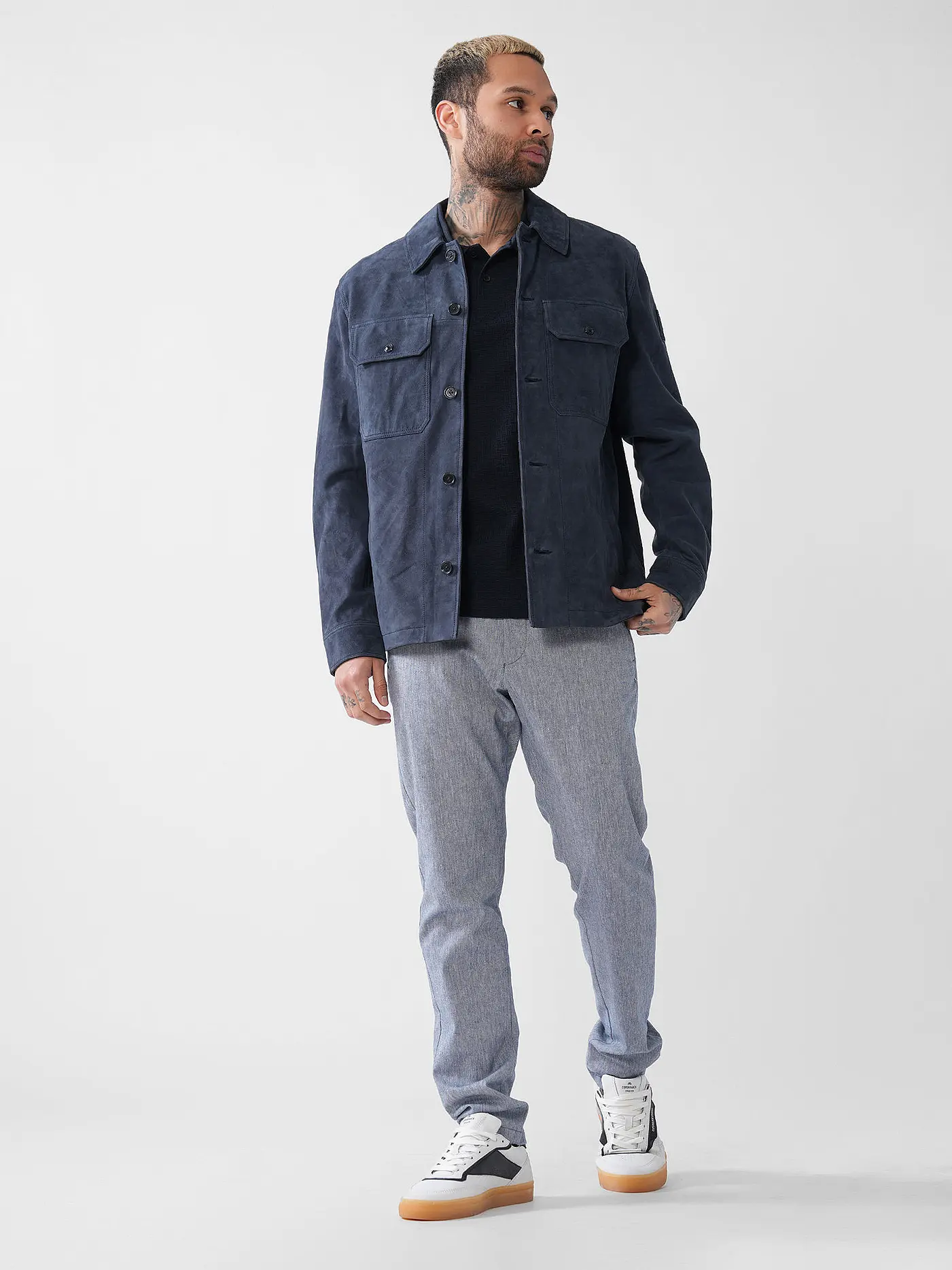 BELSTAFF | Lederjacke WAYPOINT | blau