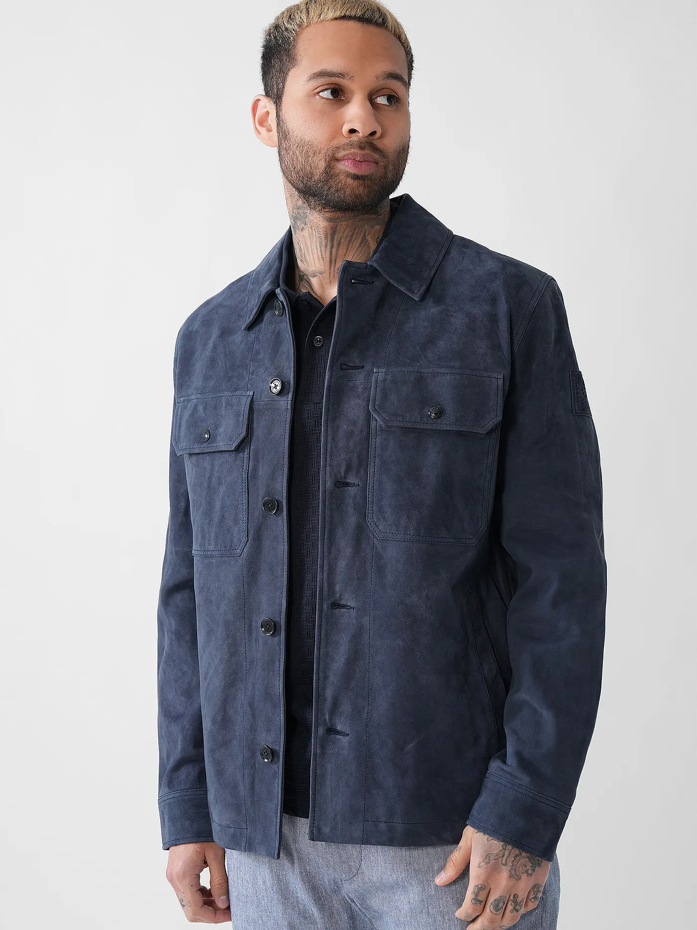 BELSTAFF | Lederjacke WAYPOINT | blau