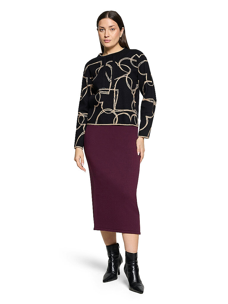 Midirock dunkelrot 48 damen