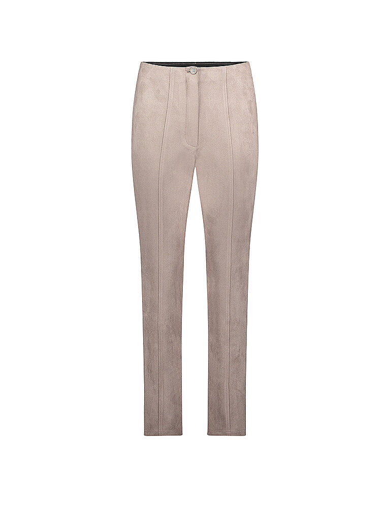 BETTY BARCLAY Hose in Lederoptik 7/8 Slim Fit beige | 38