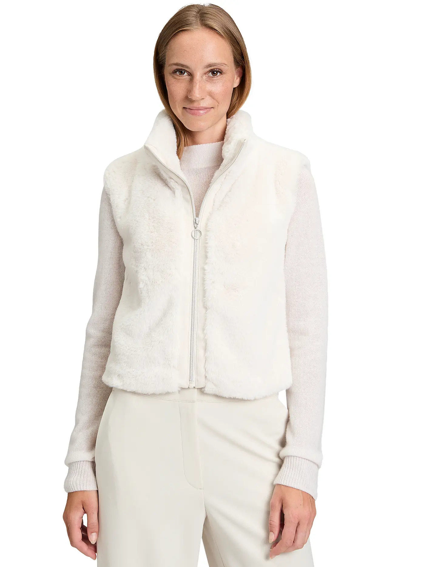 BETTY BARCLAY | Gilet in Felloptik | beige