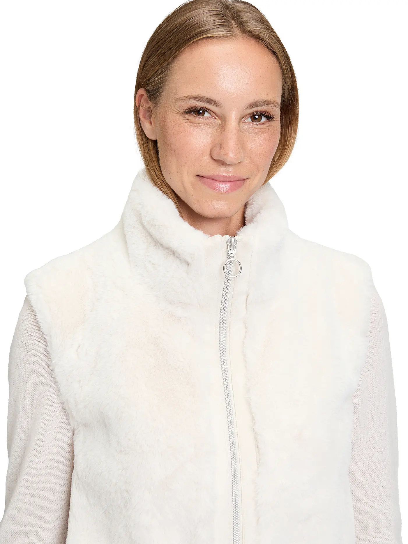 BETTY BARCLAY | Gilet in Felloptik | beige