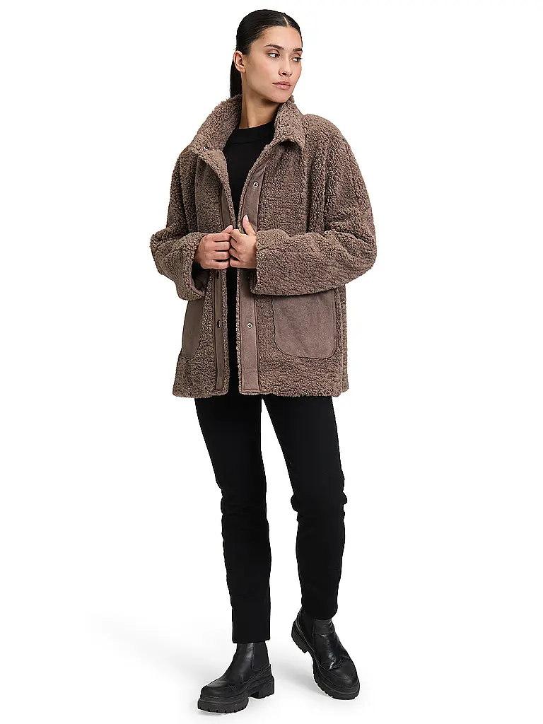 BETTY BARCLAY | Jacke in Felloptik | Braun