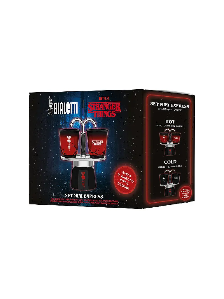 BIALETTI | Mini Espressokocher 2 Tassen TRANGER THINGS | 